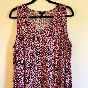Torrid sleeveless pink leopard print. Size 2